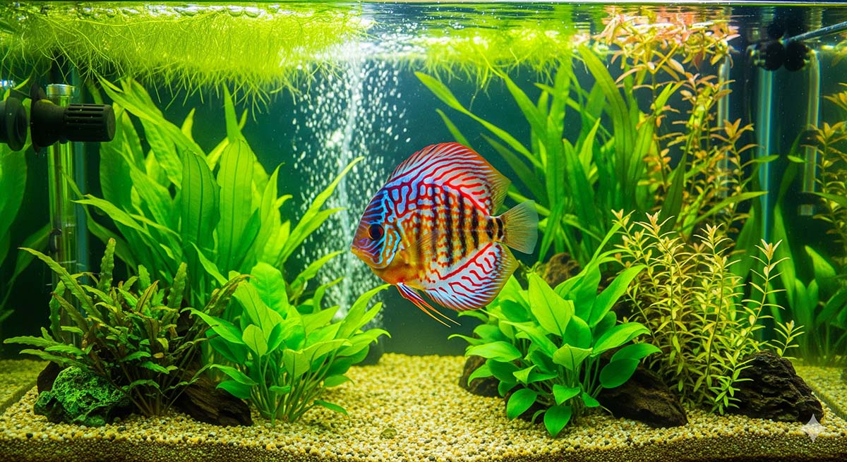 Poisson en bonne santé dans un bac bien entretenu