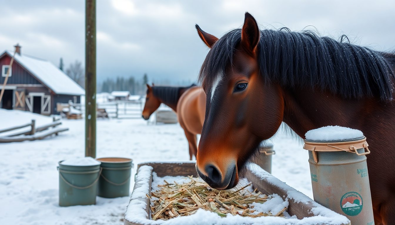 حصان في الشتاء