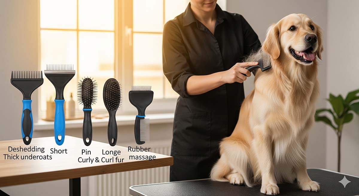 les types de brosse pour chien