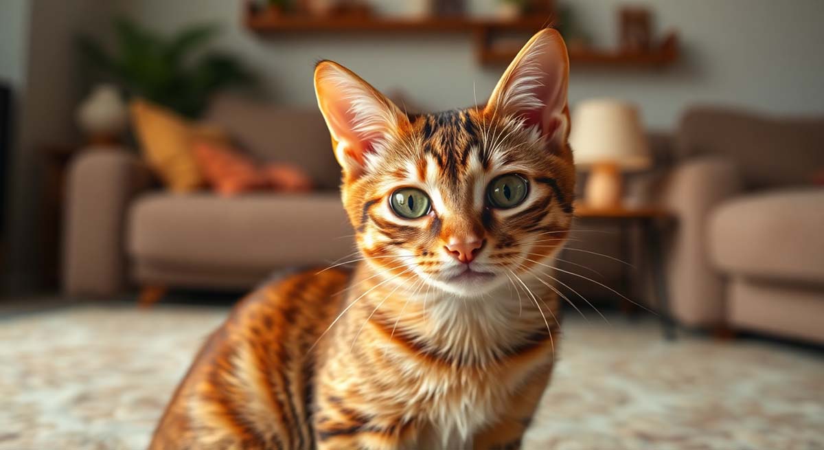 un chat domestique présentant de subtils signes de stress