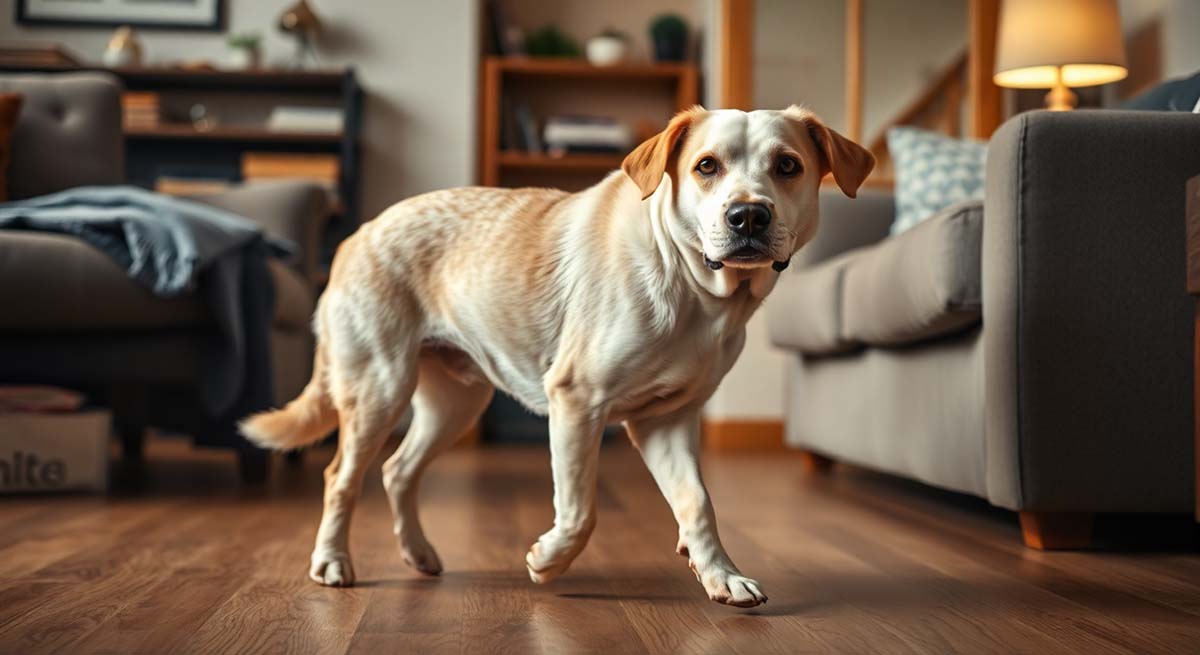 chien qui souffre d'une arthrose