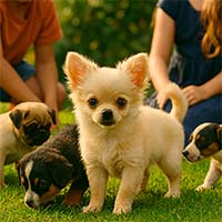 Chiot en socialisation