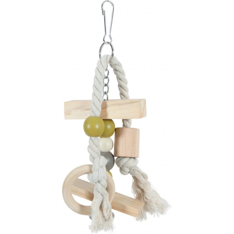 JOUET BOIS PERROQUET & GRANDE PERRUCHES BANJO