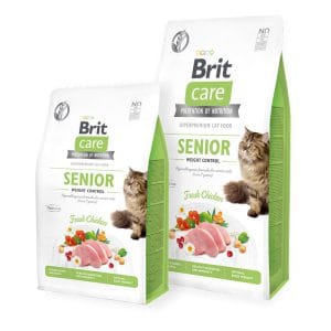 Sac Brit Care Senior Sans Céréales — croquettes pour chats âgés, contrôle du poids