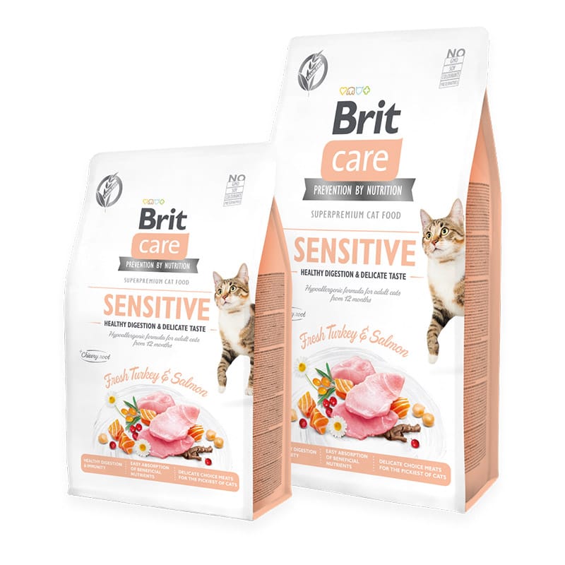 Sac Brit Care Sensitive Sans Céréales — croquettes pour chats à digestion sensible
