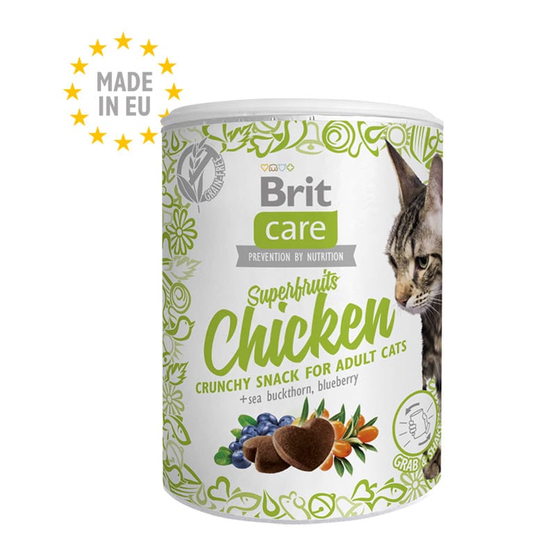 Friandise Brit Care Superfruits Poulet — snack naturel pour chats