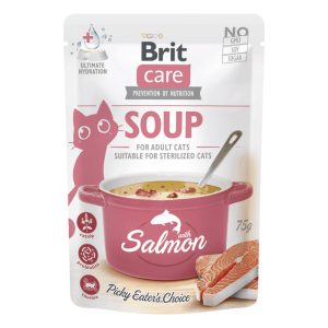 Soupe Brit Care Saumon 75 g — alimentation humide naturelle pour chats