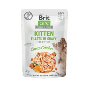 Brit Care Kitten filets de poulet en sauce 85g pour chaton