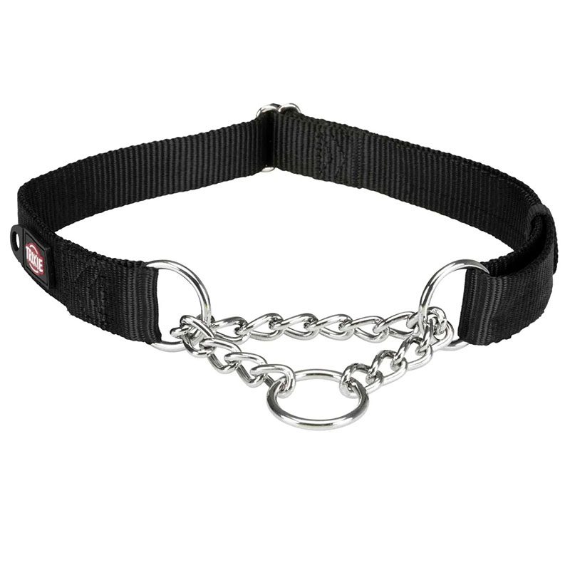 Collier Anti-Traction Trixie Premium Noir pour Chien Moyen & Grand 35-50cm
