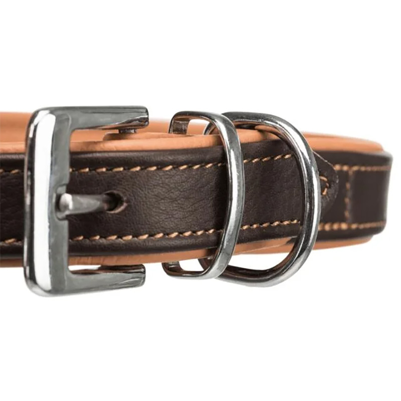 Collier Trixie Active en cuir confort pour chien moyen et grand