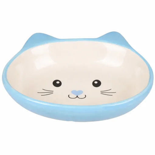Gamelle chat Flamingo Isa céramique anti stress bleu blanc noir