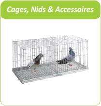 vente des cages, nids et accessoires colombophilie