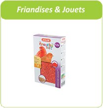 friandises et jouets pour oiseaux chanteurs