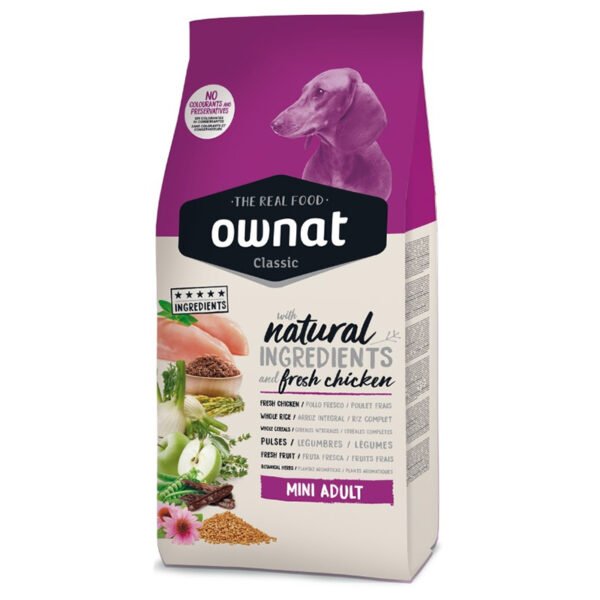 croquettes pour chien OWNAT Classic Mini Adult 8 Kg